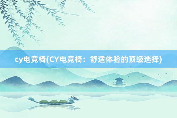 cy电竞椅(CY电竞椅：舒适体验的顶级选择)