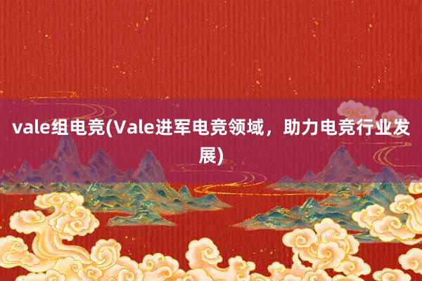 vale组电竞(Vale进军电竞领域，助力电竞行业发展)