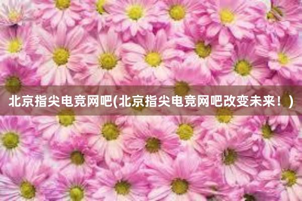 北京指尖电竞网吧(北京指尖电竞网吧改变未来！)