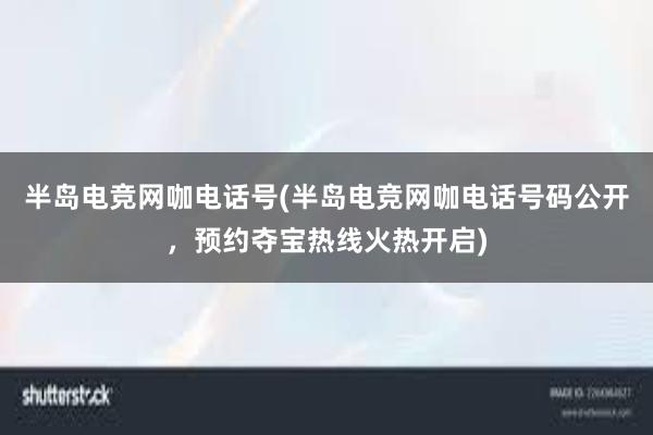 半岛电竞网咖电话号(半岛电竞网咖电话号码公开，预约夺宝热线火热开启)