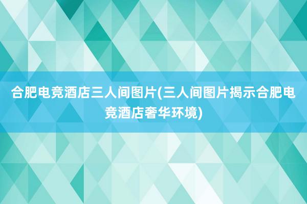 合肥电竞酒店三人间图片(三人间图片揭示合肥电竞酒店奢华环境)